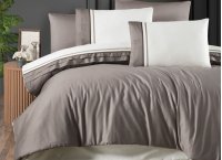 Постельное белье сатин delux First Choice - Groovy Mink (Турция), евро